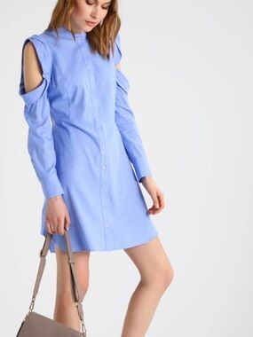 BCBGMaxAzria Light Blue Casual Button-Down Shirt